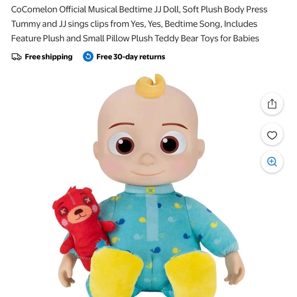 Cocomelon Musical Bedtime JJ Doll